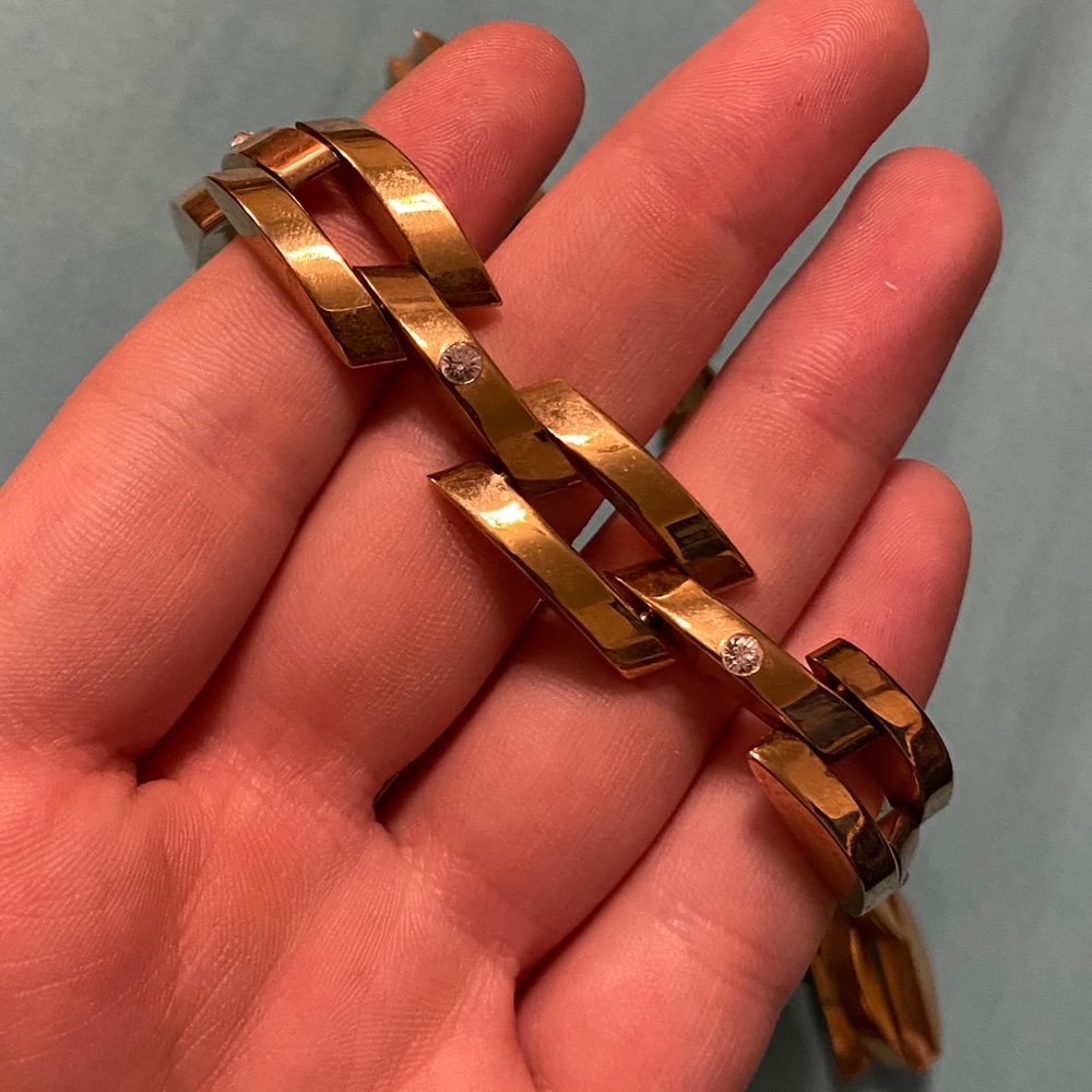 80’s Vintage Chain w Swarovski Crystals